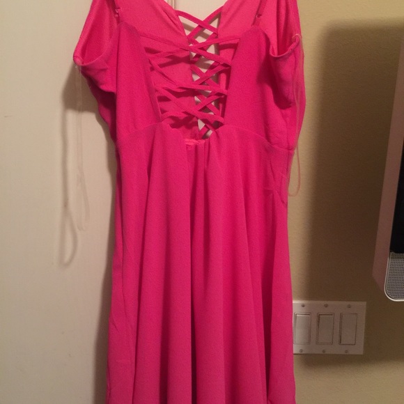 Hot Pink Swing Dress - Picture 2 of 2
