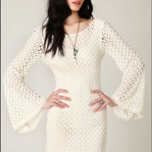 Free People crochet backless dress