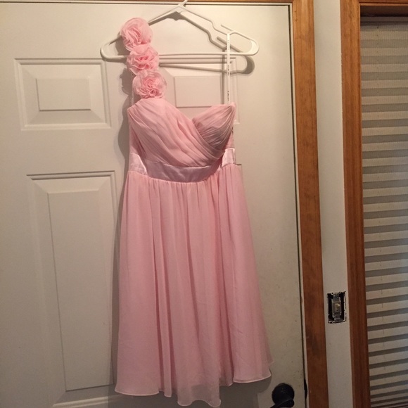 Petal pink bridesmaid dress