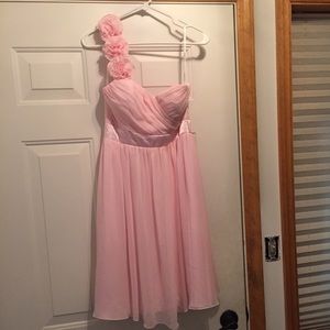Petal pink bridesmaid dress