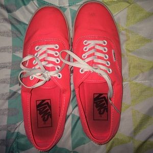 Neon Coral Vans