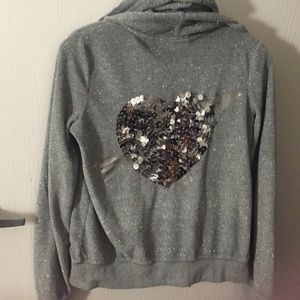Victoria's Secret Bling Heart Hoodie