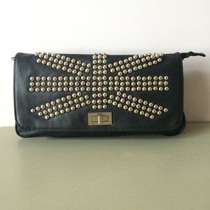 Black Studded Clutch