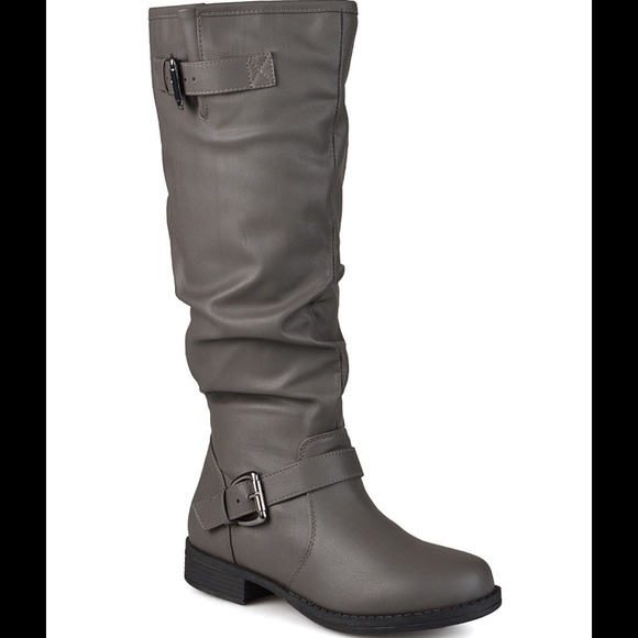 Grey tall boots