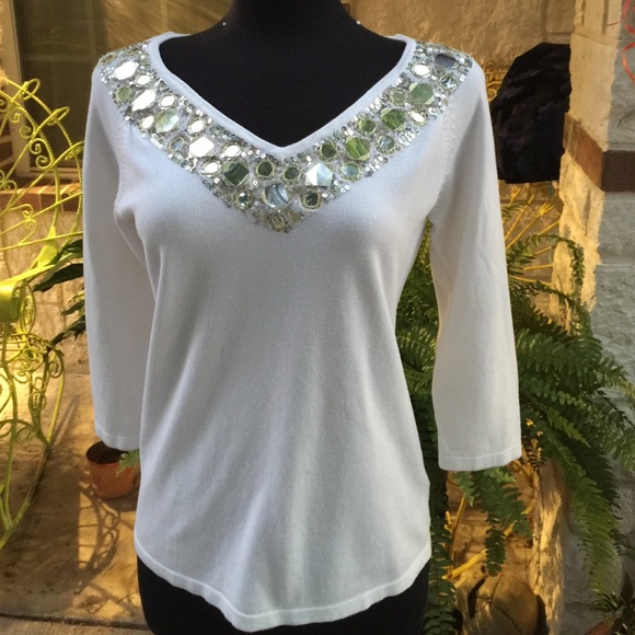 Embellish v-neck sweater