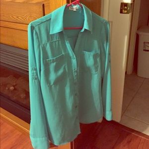 Sea foam green Express portofino shirt