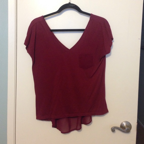 Burgundy shirt
