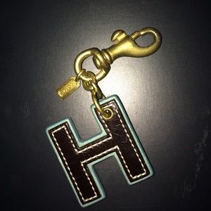Letter "H" Coach keychain