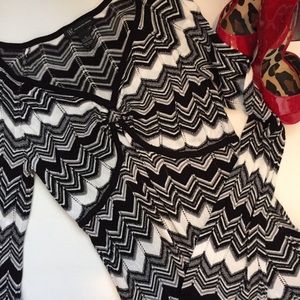 Black White Silver Shimmer Sweater