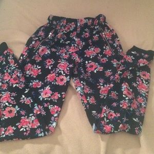 Floral joggers