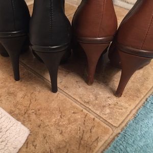 2 pairs of knee high boots
