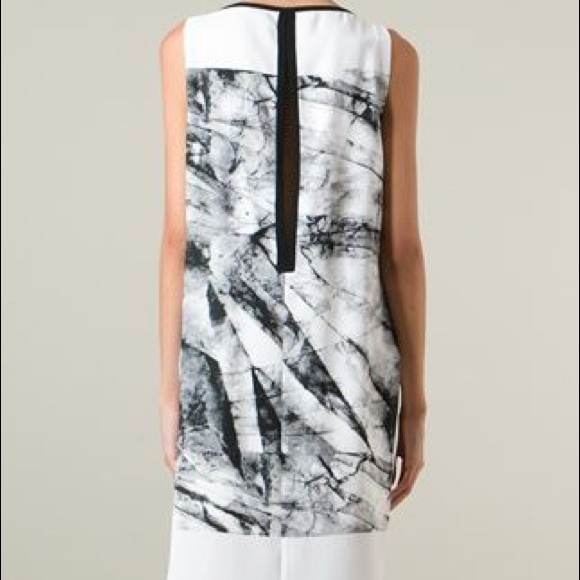 SOLD HELMUT LANG Abstract Silk Dress - Picture 3 of 4