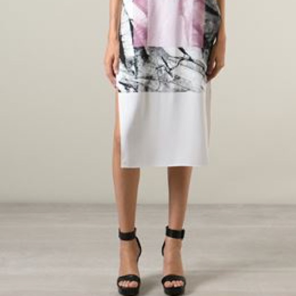 SOLD HELMUT LANG Abstract Silk Dress - Picture 2 of 4