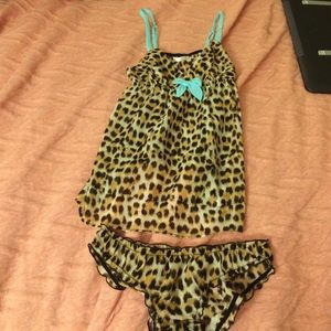 Flora 2 piece animal print pajamas