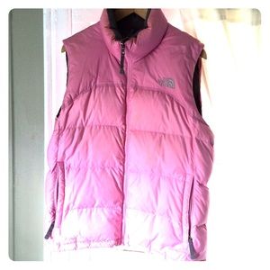 Pink, North Face down vest