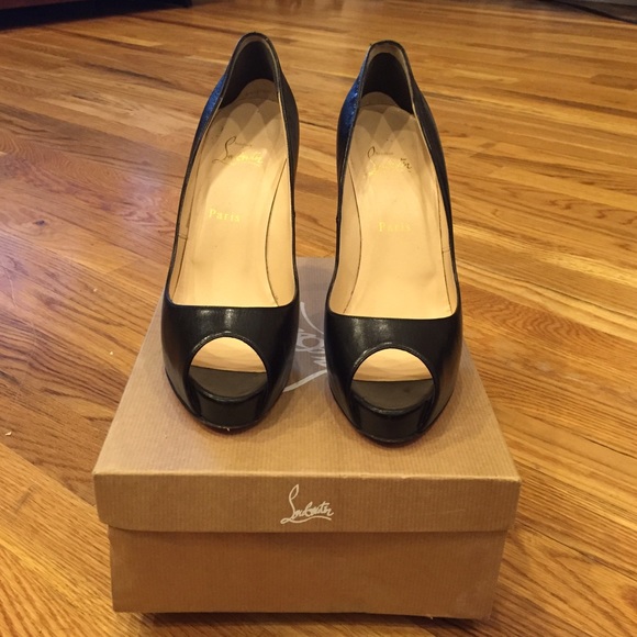 SOLD..Christian Louboutin Very Prive Peep Toe Pump