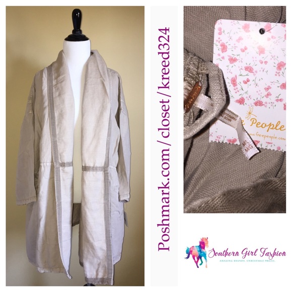 FREE PEOPLE Jacket Oversized Slouchy Wrap Coat Top - Picture 2 of 4
