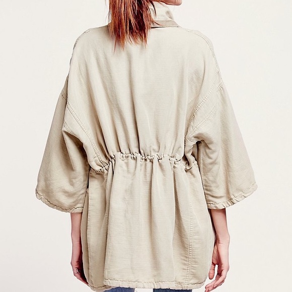 FREE PEOPLE Jacket Oversized Slouchy Wrap Coat Top - Picture 4 of 4