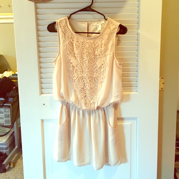 *NWOT* Boho cream dress