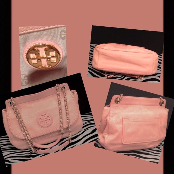 ‼️SOLD‼️TORY BURCH  Pink Pebbled Leather Satchel - Picture 2 of 4