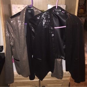 Two Forever 21 sequins jackets