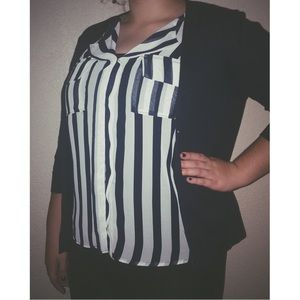 Striped Chiffon Shirt