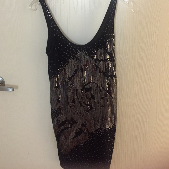 Express Sequin Rose Dress