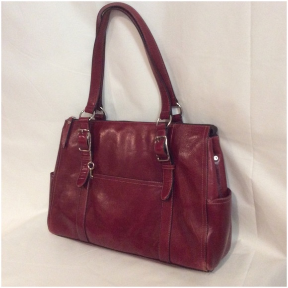 Fossil oxblood red briefcase or large shoulder bag