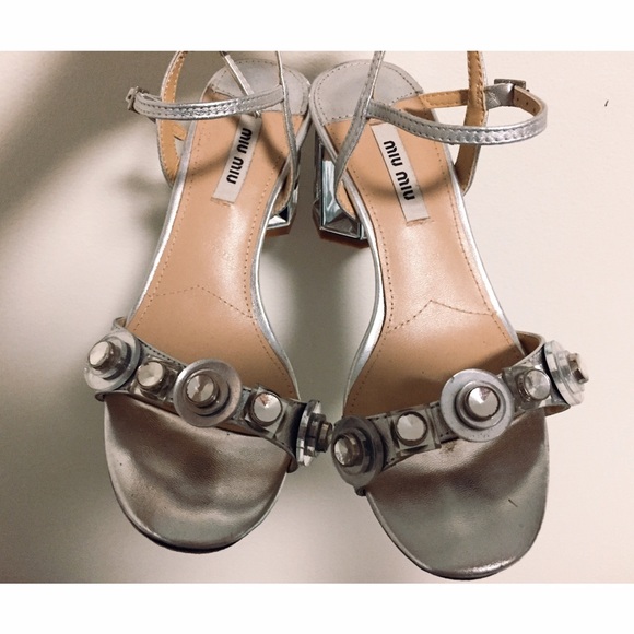 Miu Miu silver sandals
