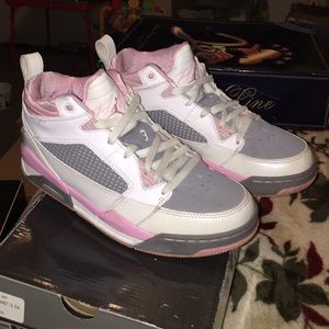 Pink and grey Jordan's
