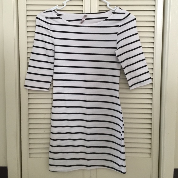 Black and white body con