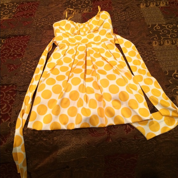 Yellow polka dot dress