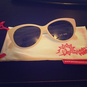 Brand New cat eye white sunglasses