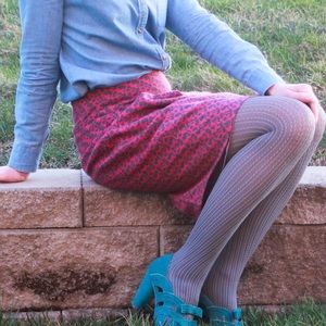 Anthropologie Houndstooth Pencil Skirt