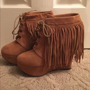 Charlotte Russe Fringe Booties