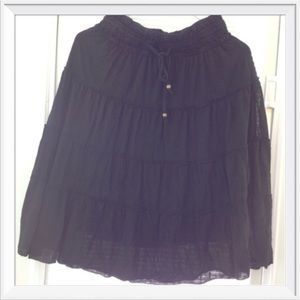 2 FOR $9 BOHO Black Tiered Maurice's Skirt