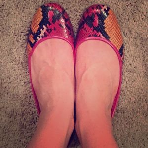 NineWest Snakeskin Flats