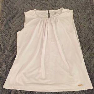 Calvin Klein white sleeveless blouse