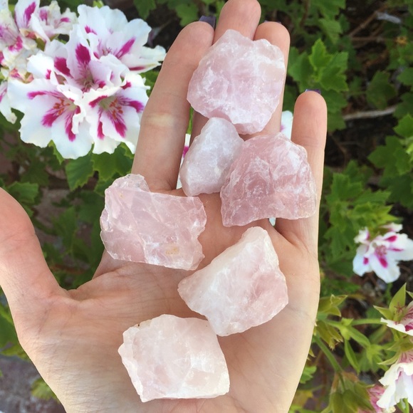 2 Raw Rose Quartz Chunks
