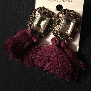 Burgundy studs