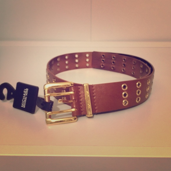 Michael Kors Tan Grommet Belt