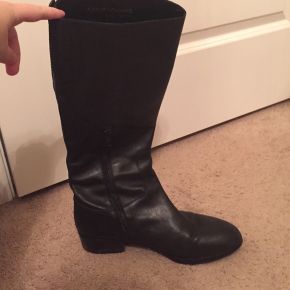 Black tall boots