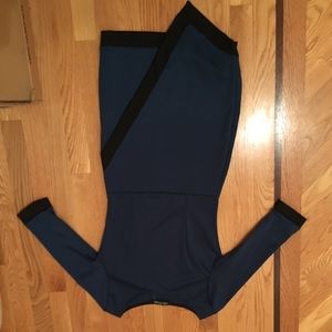 Deep ocean blue long sleeve dress