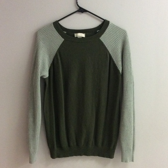 Forest green and gray sweater