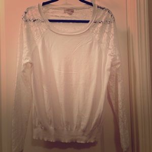 White lace sweater