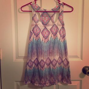 Tribal print racer back tank!!