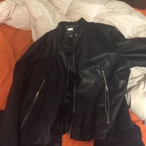 Faux leather jacket