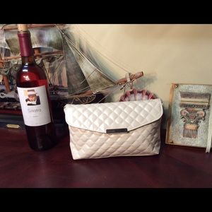 Vintage Quilted Faux Leather Crossbody Clutch