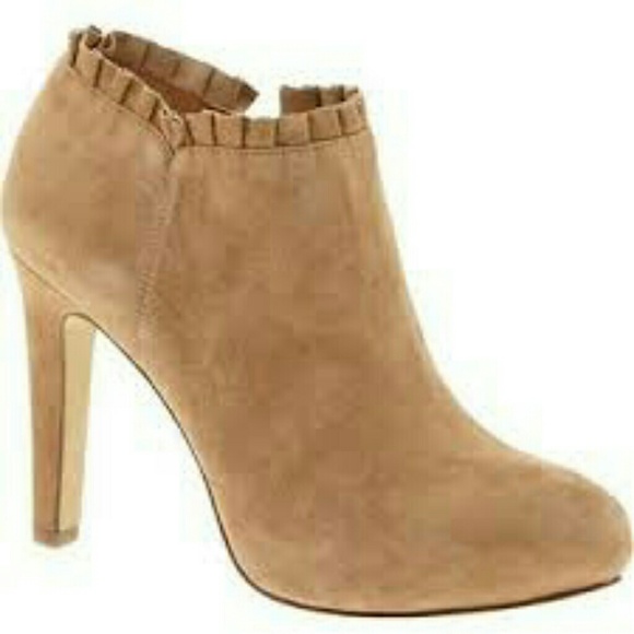 Tan suede booties