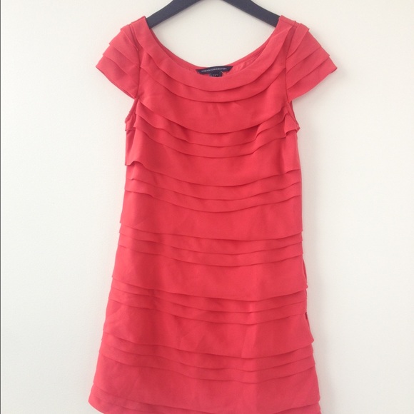 French Connection Coral Silk Dress